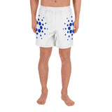 Cardano Logo Blue on White Men's Recycled Athletic Shorts