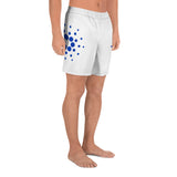 Cardano Logo Blue on White Men's Recycled Athletic Shorts